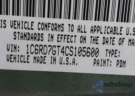 2012 Ram 1500 Slt z USA, uszkodzony, nr VIN 1C6RD7GT4CS105600
